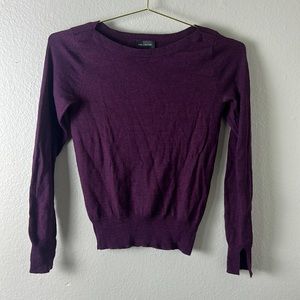 The Limited Heather Royal Purple Wool Blend Sweater Top